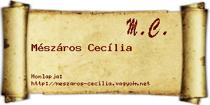 Mészáros Cecília névjegykártya