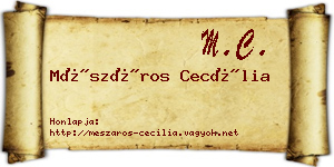Mészáros Cecília névjegykártya