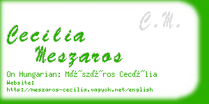 cecilia meszaros business card